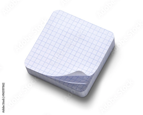 Obraz 方眼のあるブロックメモ。付箋