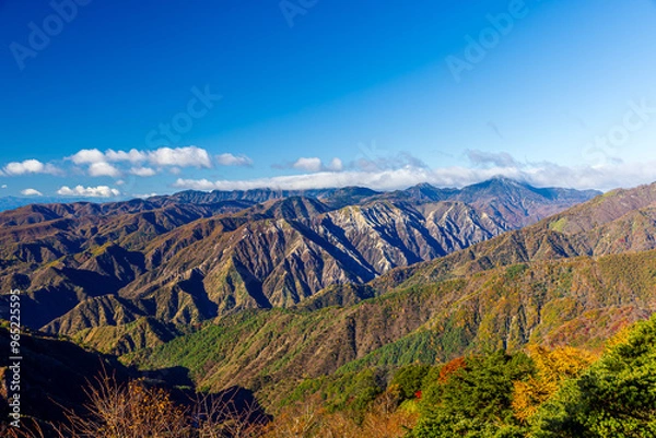 Fototapeta 栃木県・日光市　半月山から望む絶景　

