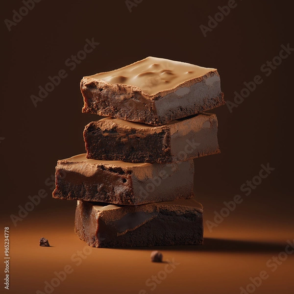 Obraz Stacked Chocolate Fudge Bars