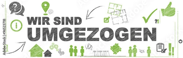 Obraz Wir sind umgezogen