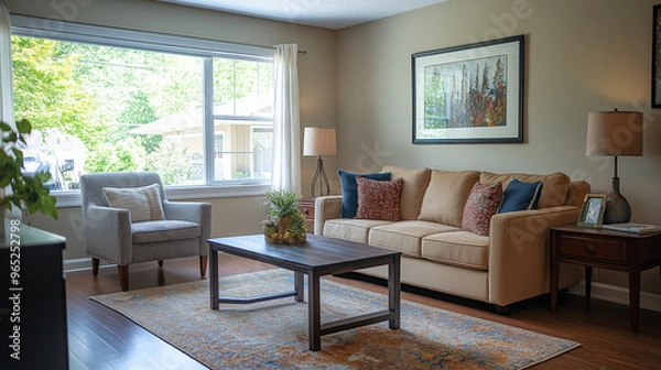 Fototapeta living room interior, modern living room interior