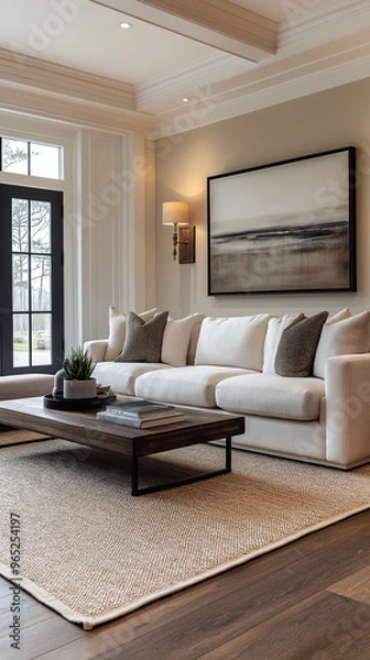 Fototapeta living room interior, modern living room interior, luxury living room interior