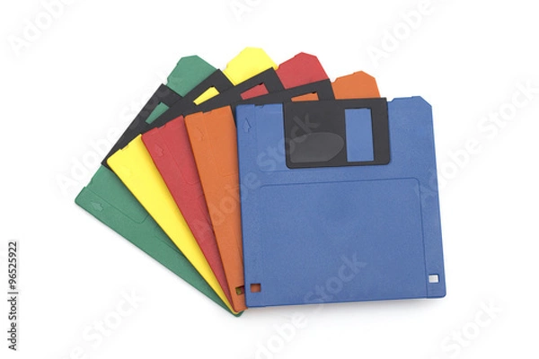 Fototapeta floppy disk on the white background