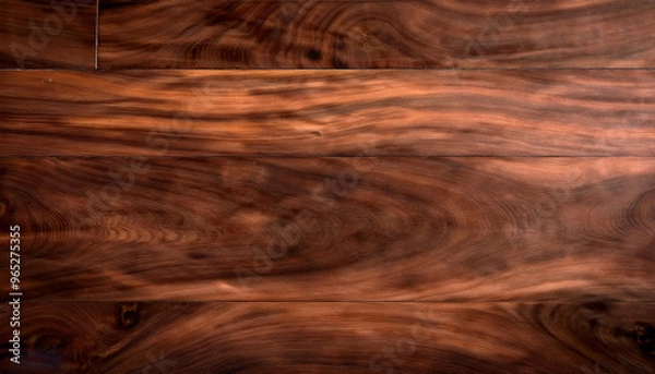 Obraz Walnut wood texture. Super long walnut planks texture background. Texture element