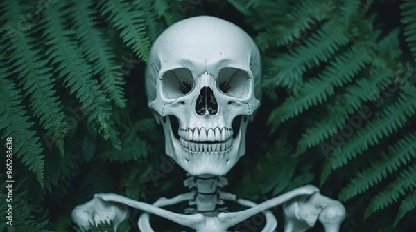 Fototapeta Harmony and Balance in Nature: Skeletons as Symbolic Visualizations for 8K High Detail Copy Space