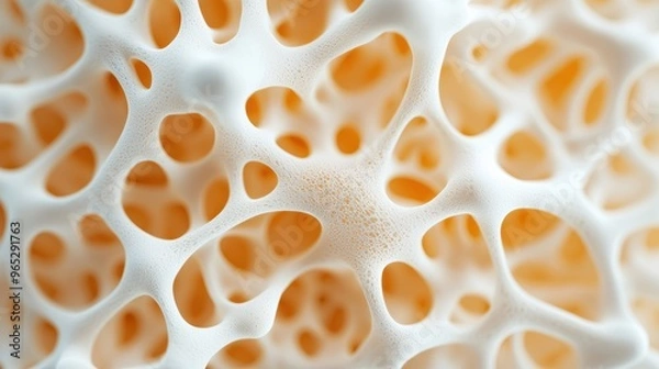 Fototapeta Exploring the Intricate Process of Bone Mineralization - Scientific Illustration with Copy Space in 8K Resolution