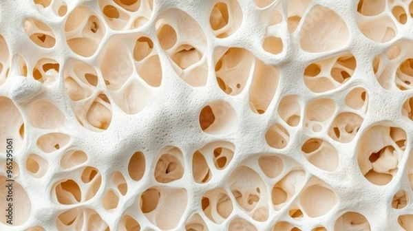 Fototapeta Detailed Osteomalacia Bone Structure Scientific Study Illustration with Copy Space, High Detail Resolution 8K Image