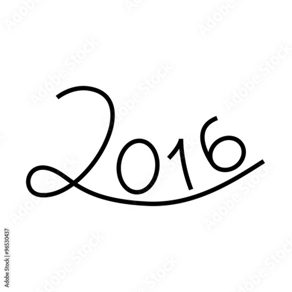 Obraz Happy new year 2016 text design
