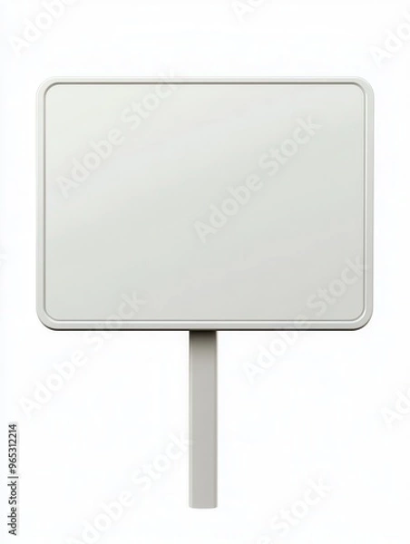 Fototapeta A plain, blank sign on a stick, perfect for customizable messaging in event signage or informational displays.