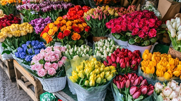 Obraz colorful tulips