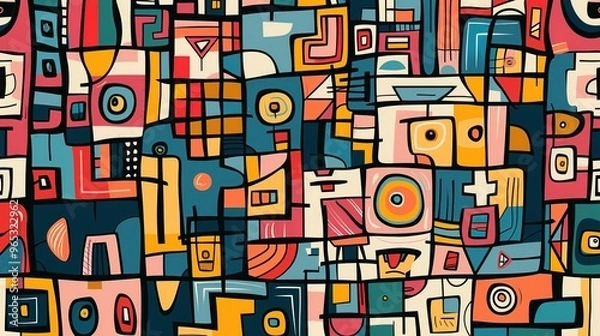 Obraz cubist abstract pattern wallpaper
