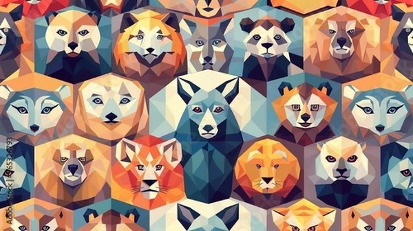 Obraz Geometric animal pattern wallpaper