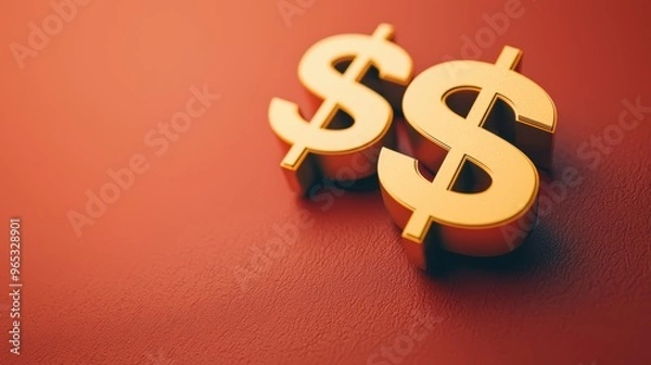 Fototapeta Futuristic Financial Success Concept with Floating Currency Symbols in Holographic - Sleek Design