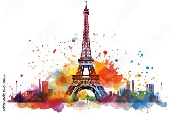 Fototapeta Tower architecture city eiffel tower.