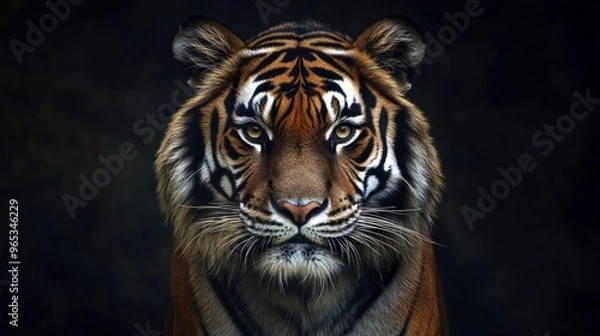 Obraz Close-up Portrait of a Majestic Tiger with Intense Eyes