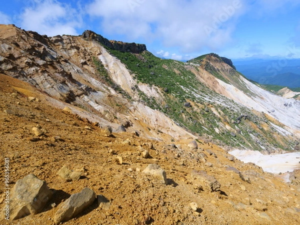 Obraz 安達太良山の火口と船明神山方面