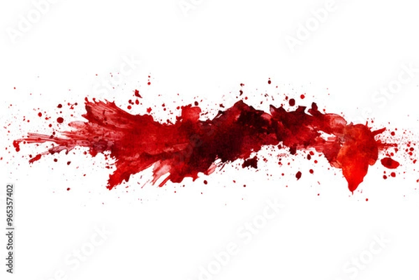 Obraz blood or paint splatters isolated on white background,graphic resources,halloween concept	
