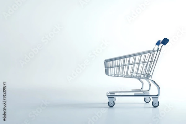 Fototapeta shopping cart isolated on transparent white background. Purchased illustration.