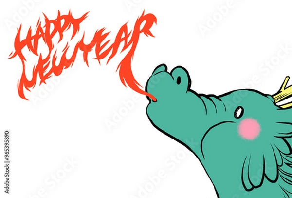 Obraz 辰年の年賀状イラスト