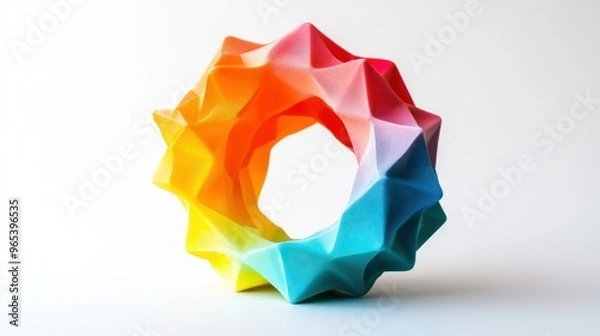 Fototapeta Abstract Rainbow Geometric Shape with a Hole