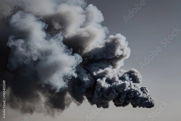 Fototapeta Grey Smoke Textures in Various Shades and Patterns