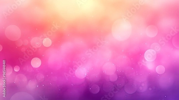 Fototapeta Soft bokeh background featuring colorful hues of pink and purple at sunset