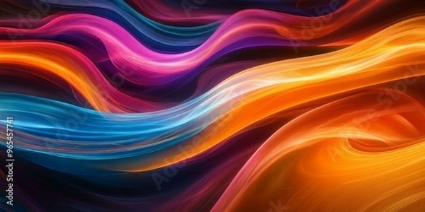 Fototapeta Abstract colorful swirling lines.