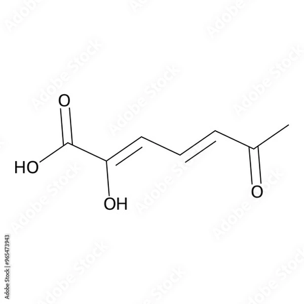 Fototapeta 2-hydroxy-6-keto-hepta-2,4-dienoic acid