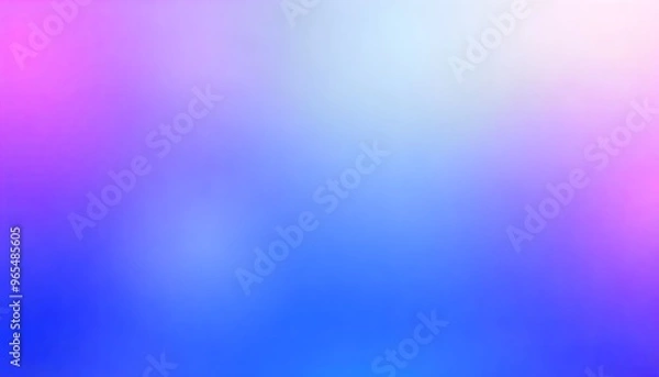 Fototapeta Vibrant gradient background with soft, blended colors transitioning from blue to pink. Flat soft fuzzy pink blue yellow background gradient background wallpaper 