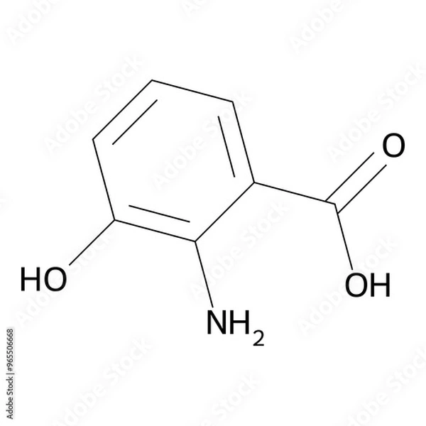 Obraz 2-amino-3-hydroxy-benzoic acid