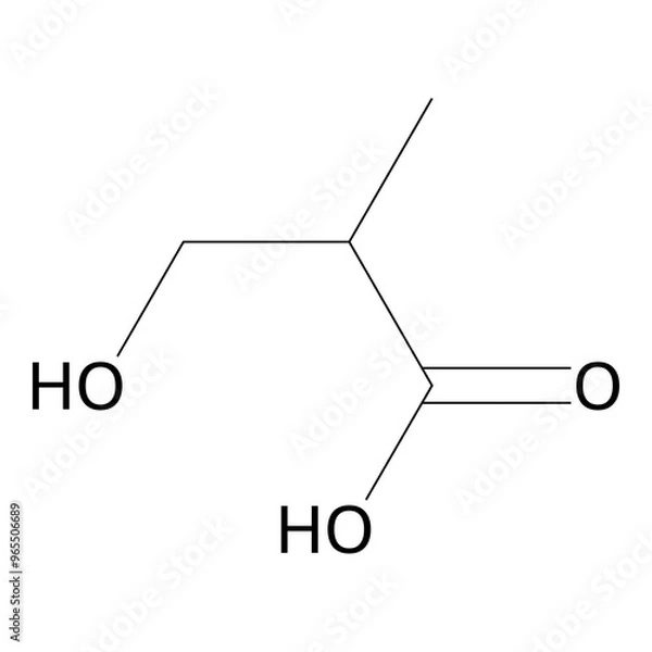 Obraz 3-hydroxy-2-methyl-propionic acid