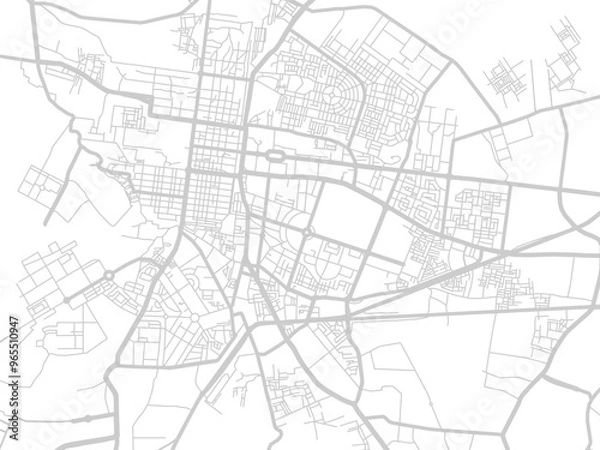 Fototapeta Street map of town background in gray.  Street map of town for your web site design, logo, app, UI. Stock vector.  EPS10.