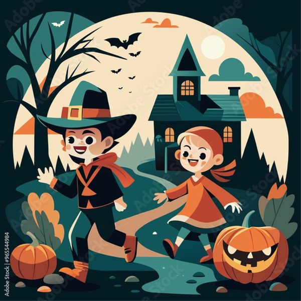 Obraz halloween background with pumpkin.