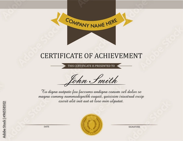 Obraz Certificate template