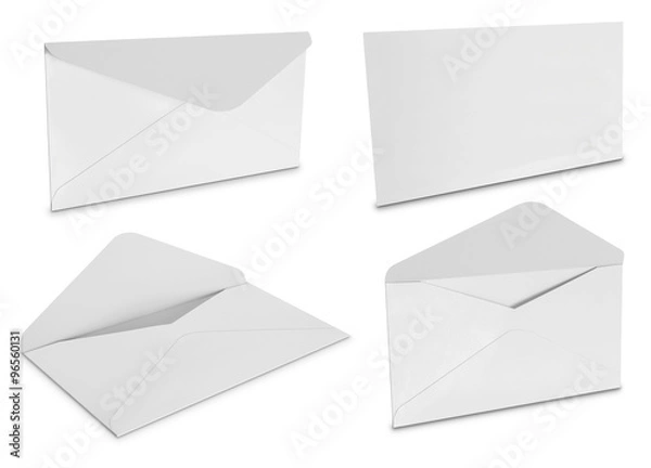 Obraz white envelope isolated on white background