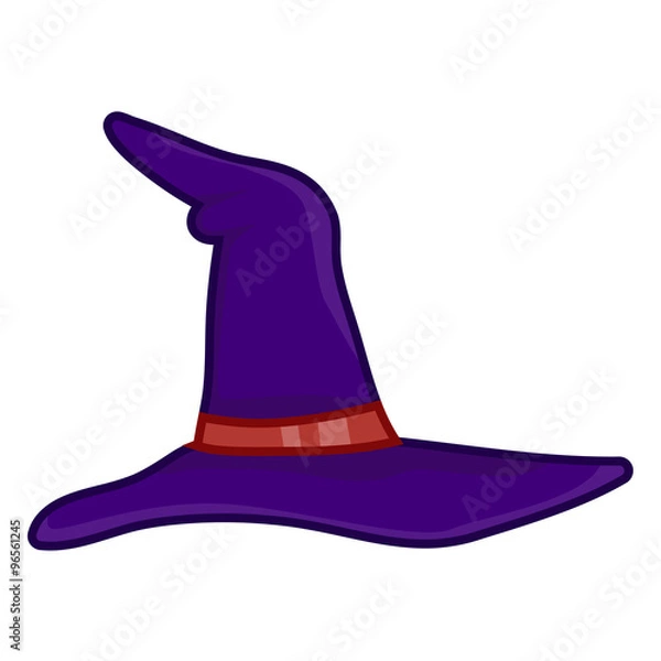 Fototapeta Witch hat isolated illustration