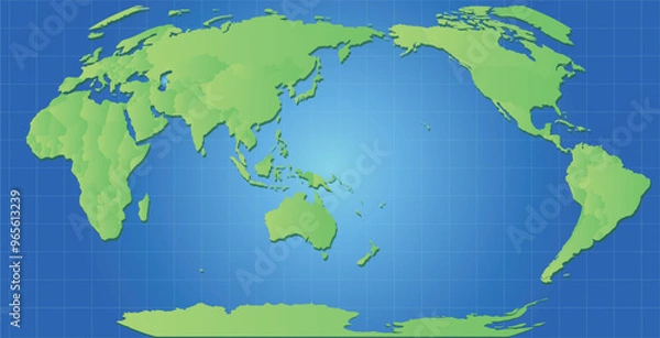 Obraz A colorful world map.Vector map on white background.