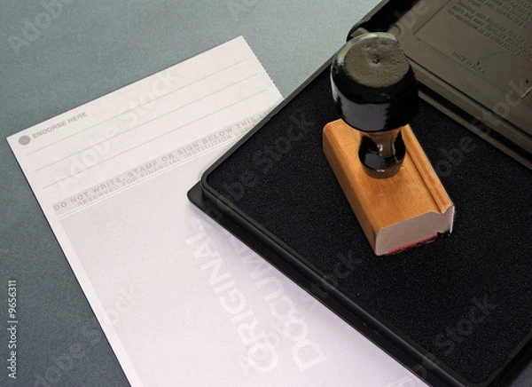 Obraz Check and endorsement pad