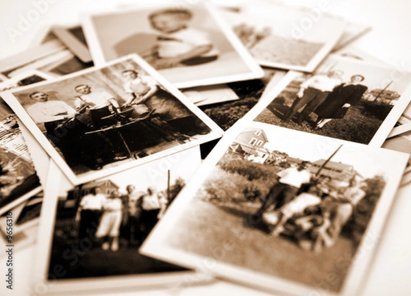 Obraz Stos starych zdjęć