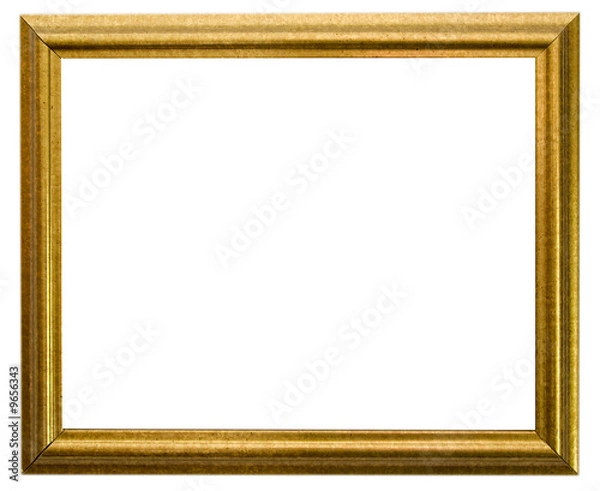 Fototapeta Gold frame on white background