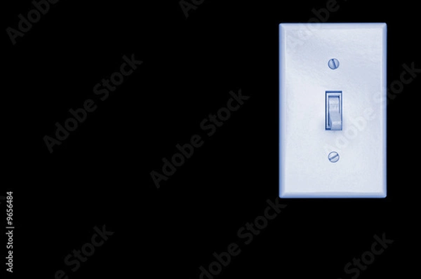 Obraz Light switch on black wall