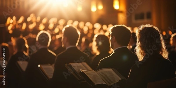 Obraz choir singing during Easter service 