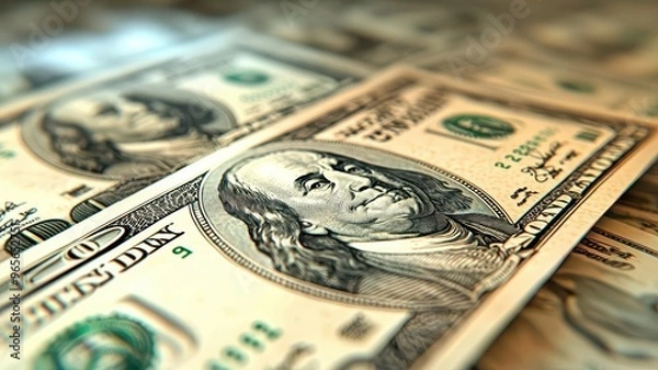 Fototapeta Pay day concept, cash flowing from a paycheck into a bank account, 3D rendering