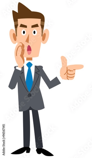 Fototapeta 指差して教えるビジネスマン