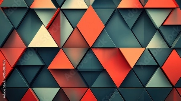 Fototapeta Abstract Geometric Pattern of Triangles