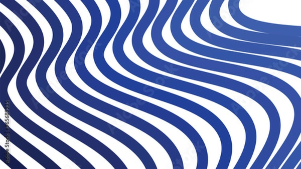 Fototapeta Blue wave stripes line abstract background