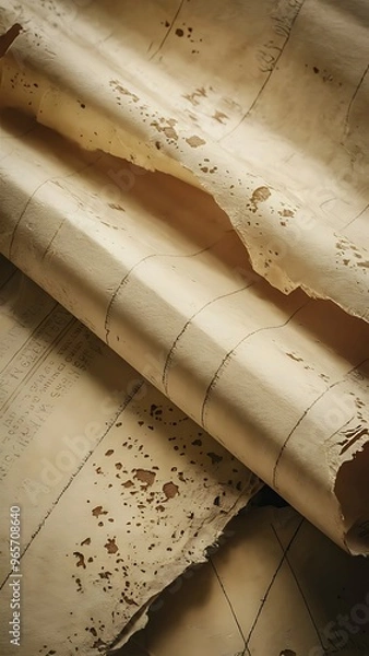 Fototapeta Close-up shot of blank vintage paper texture
