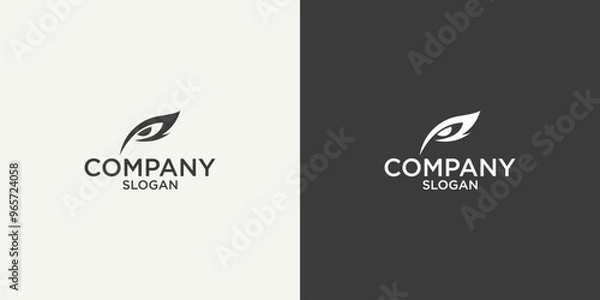 Fototapeta simple eye logo vector design