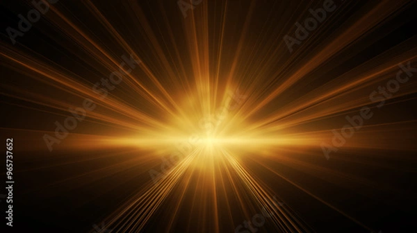 Fototapeta  golden light radiating outward from a center point