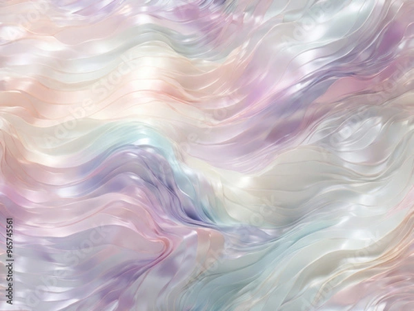 Obraz Abstract mother-of-pearl background in the form of waves in pastel delicate colors